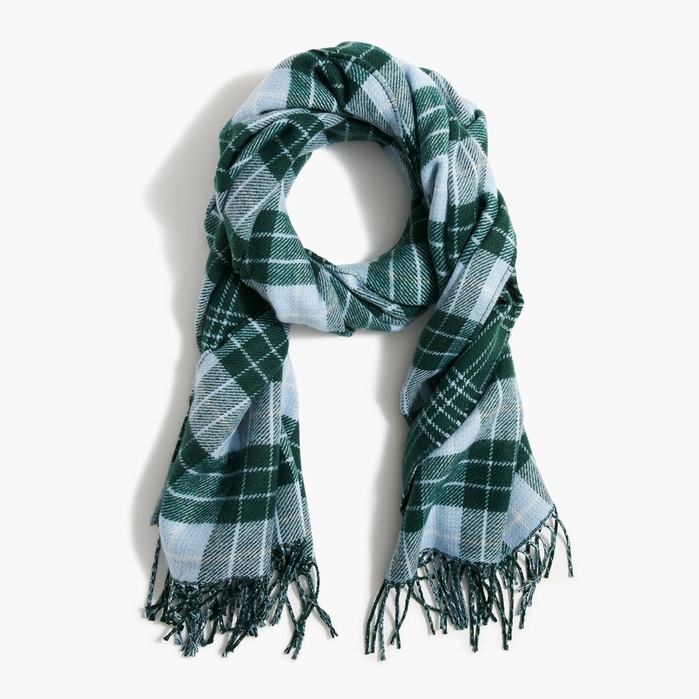 J.Crew Large reversible check scarf BM503 NWT